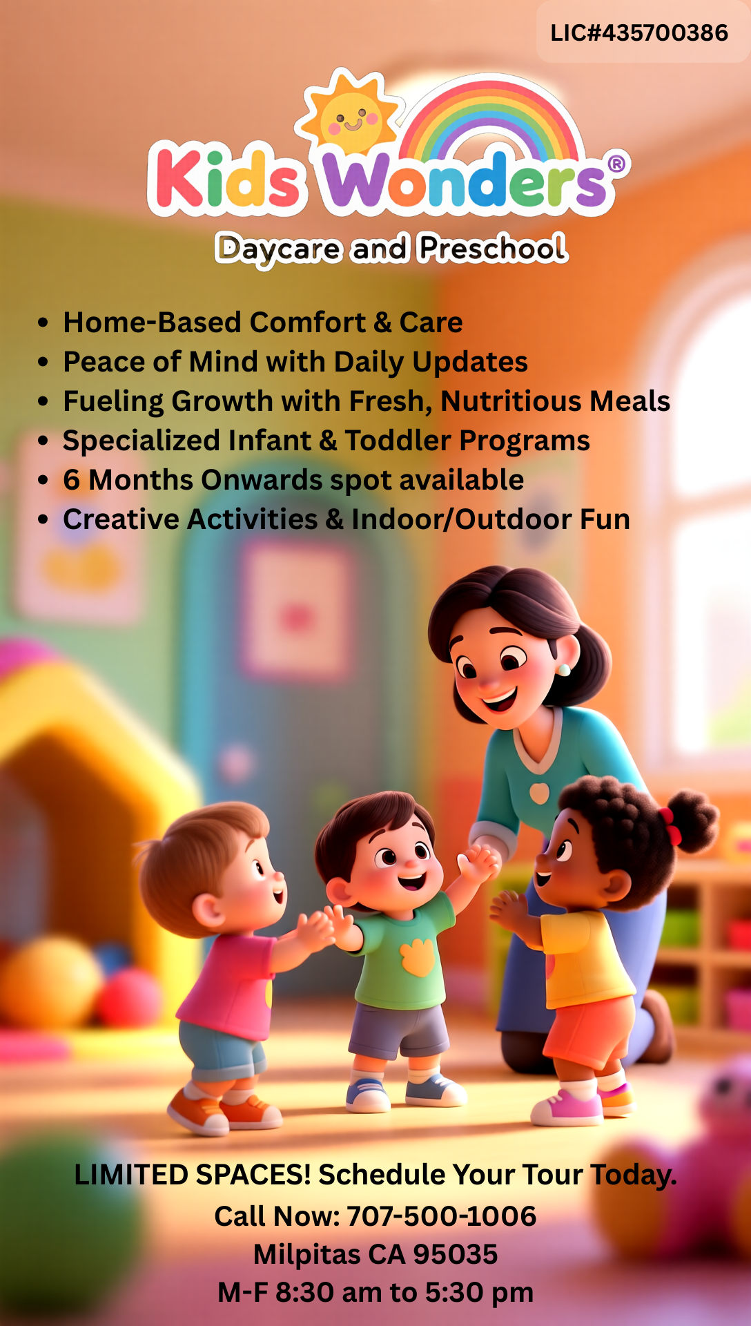 A colorful illustration of early learning materials